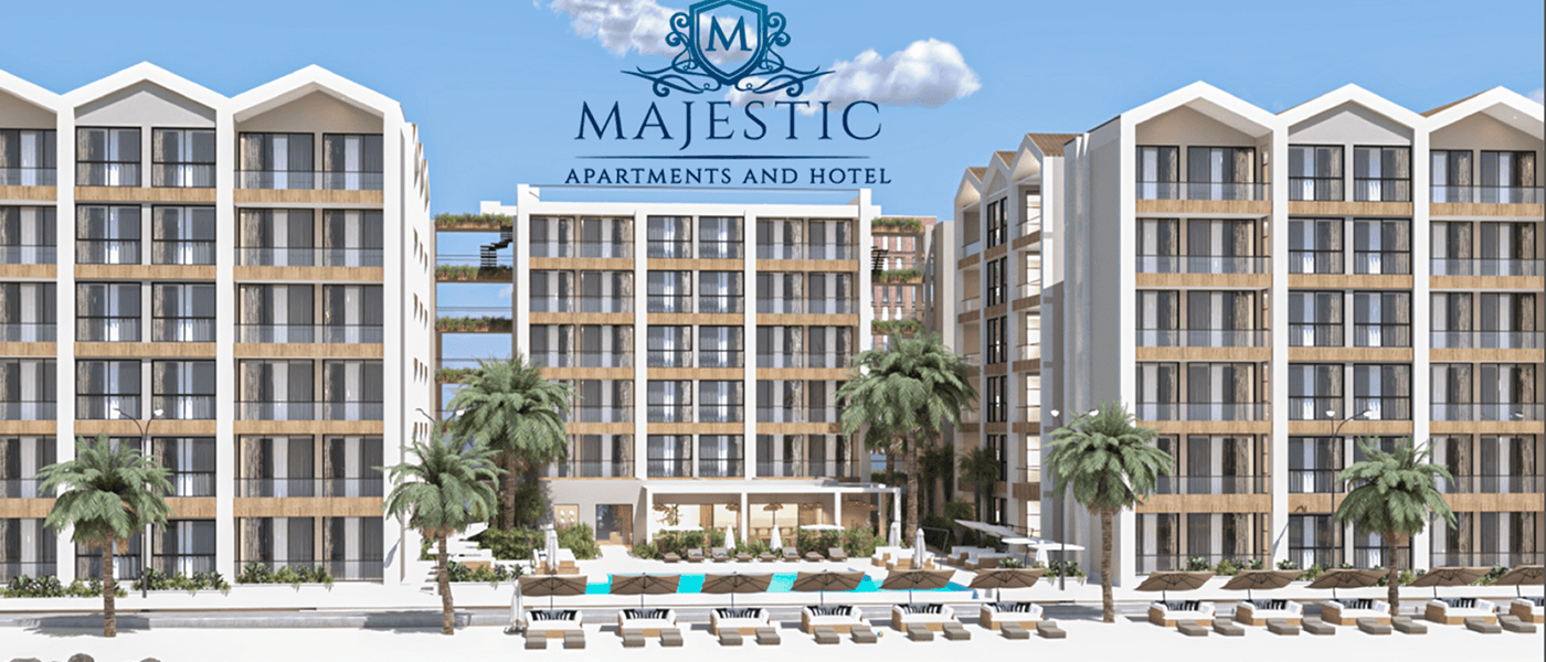 Majestic Apartments & Hotel — beachfront elevation